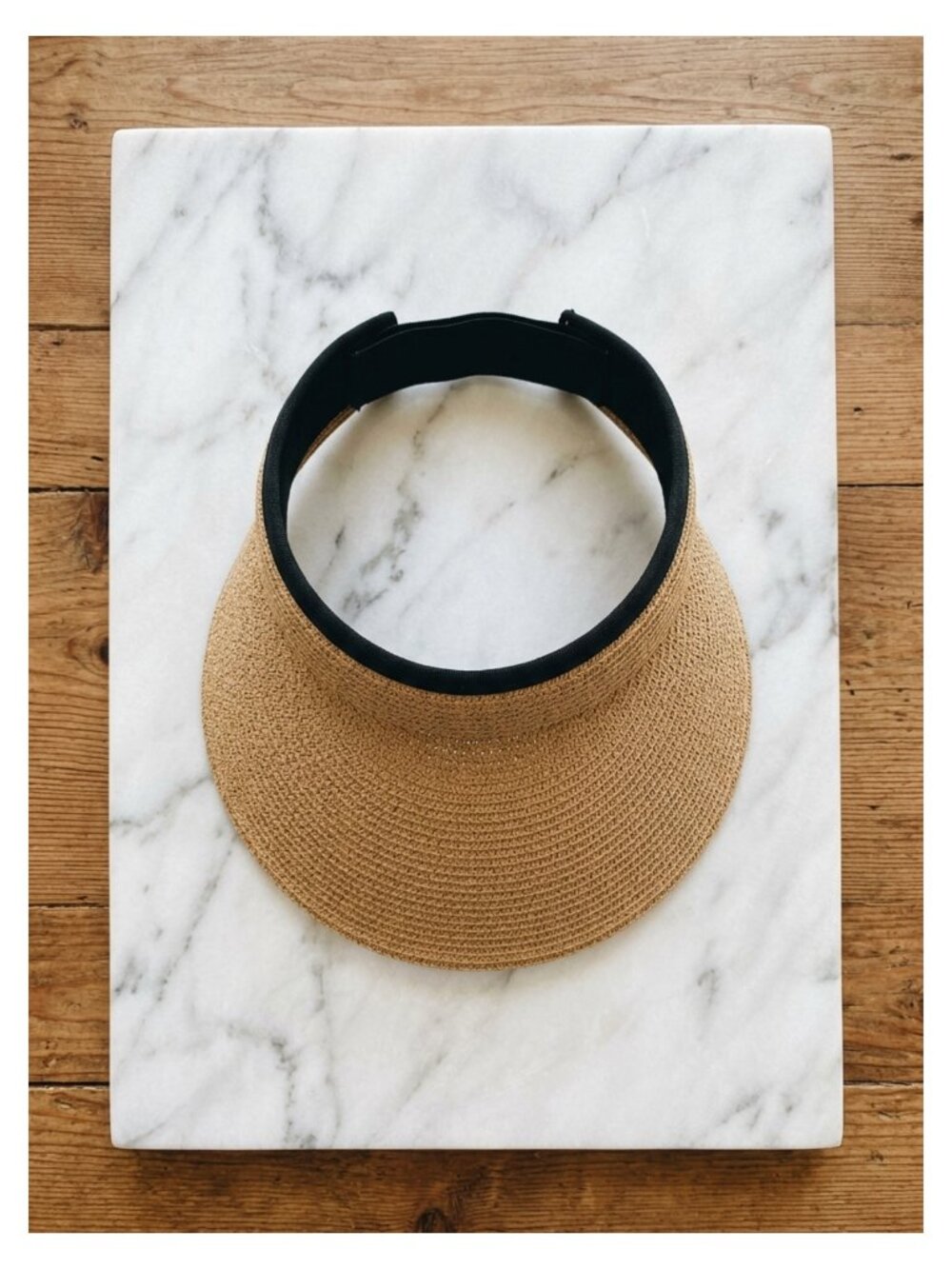 Wide Brim Straw Visor Hat UPF 80+ Sun Protection Packable Beach Cap
